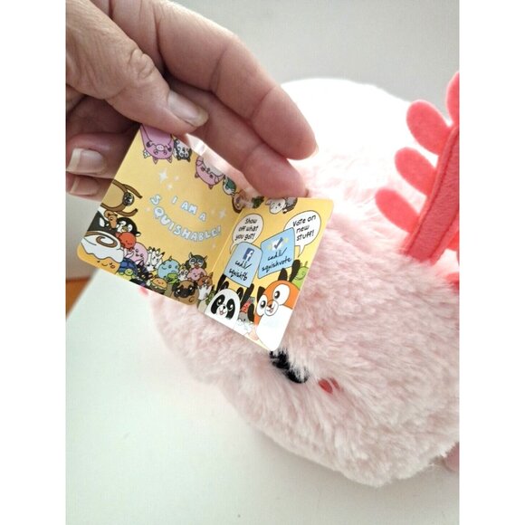 11" Squishable Axolotl Pink Plush - Picture 2 of 11